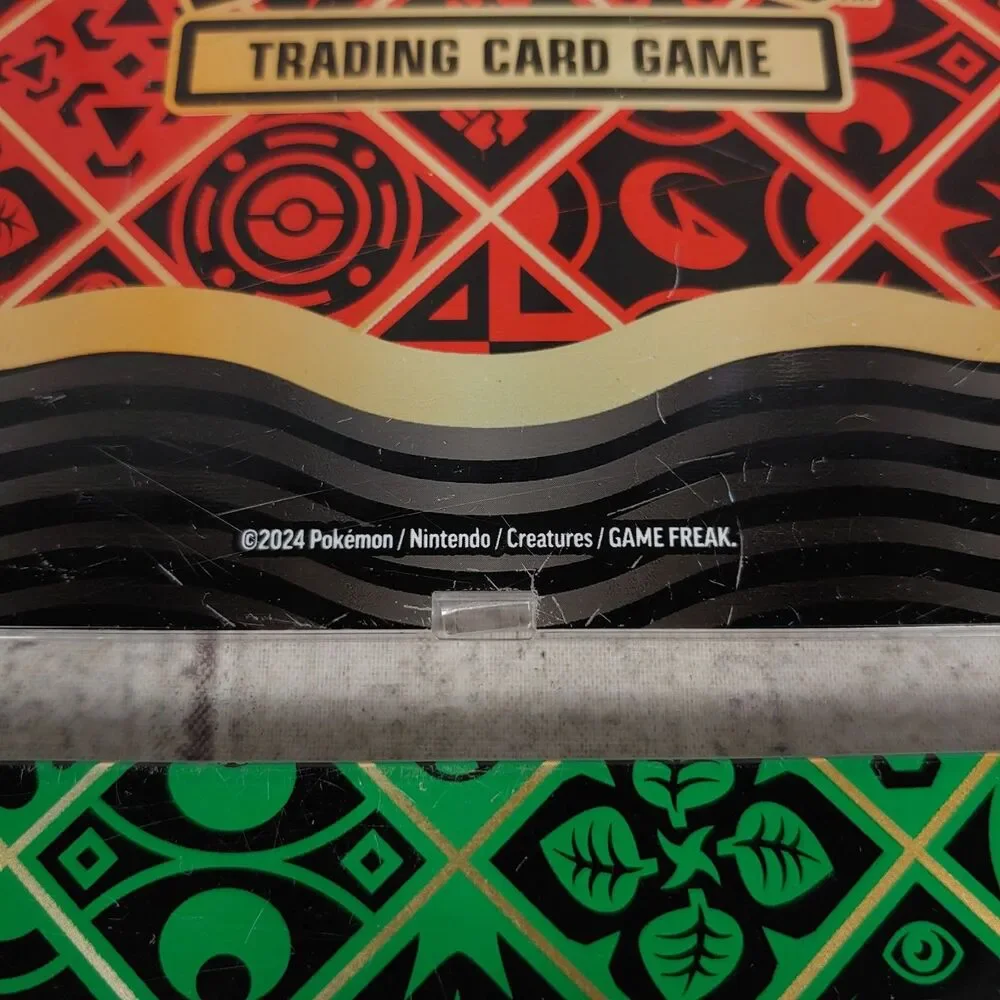 SET of 2 - Pokemon Card Hard Display Case - 3 Card Magnetic Acrylic - RED GREEN